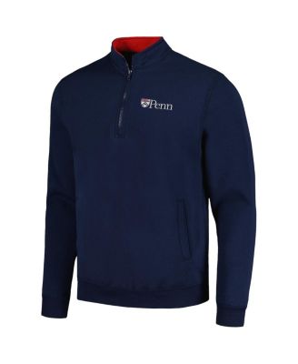Men's Navy Pennsylvania Quakers Tortugas Quarter-Zip Sweatshirt