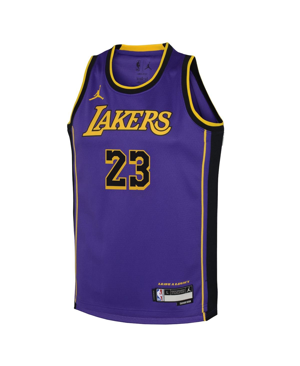 Big Boys Jordan LeBron JamesLos Angeles Lakers Performance Swingman Jersey - Statement - Purple