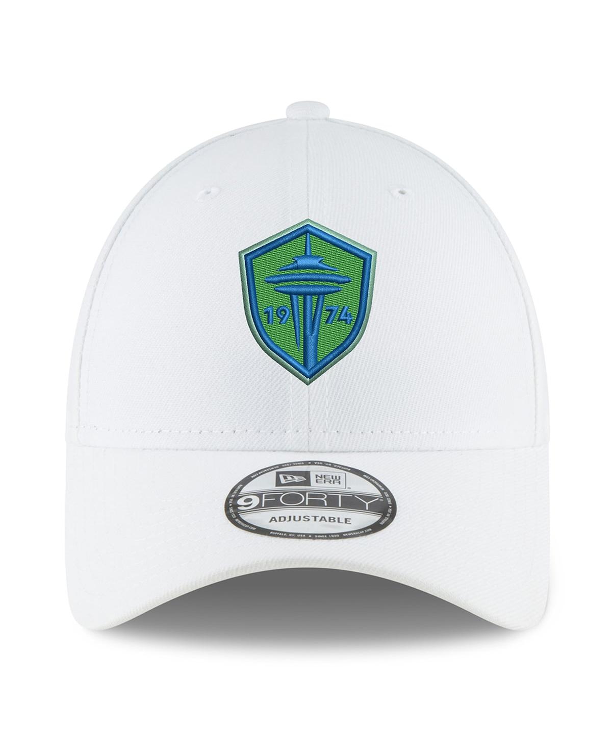 Men's New EraSeattle Sounders Fc Primary Logo 9FORTY Adjustable Hat - White