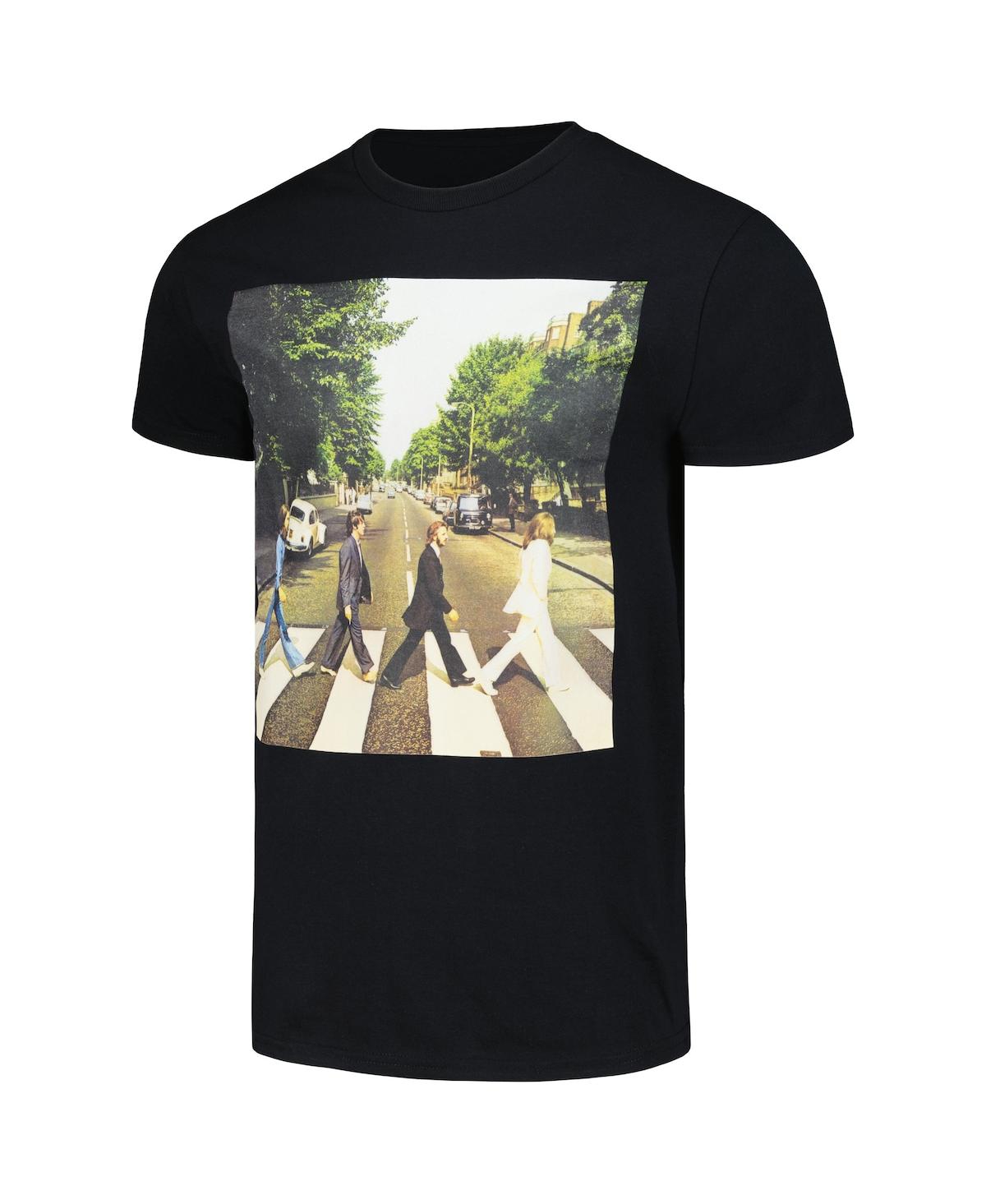 Shop Bravado Men's And Women's Black The Beatles Abbey Road T-shirt