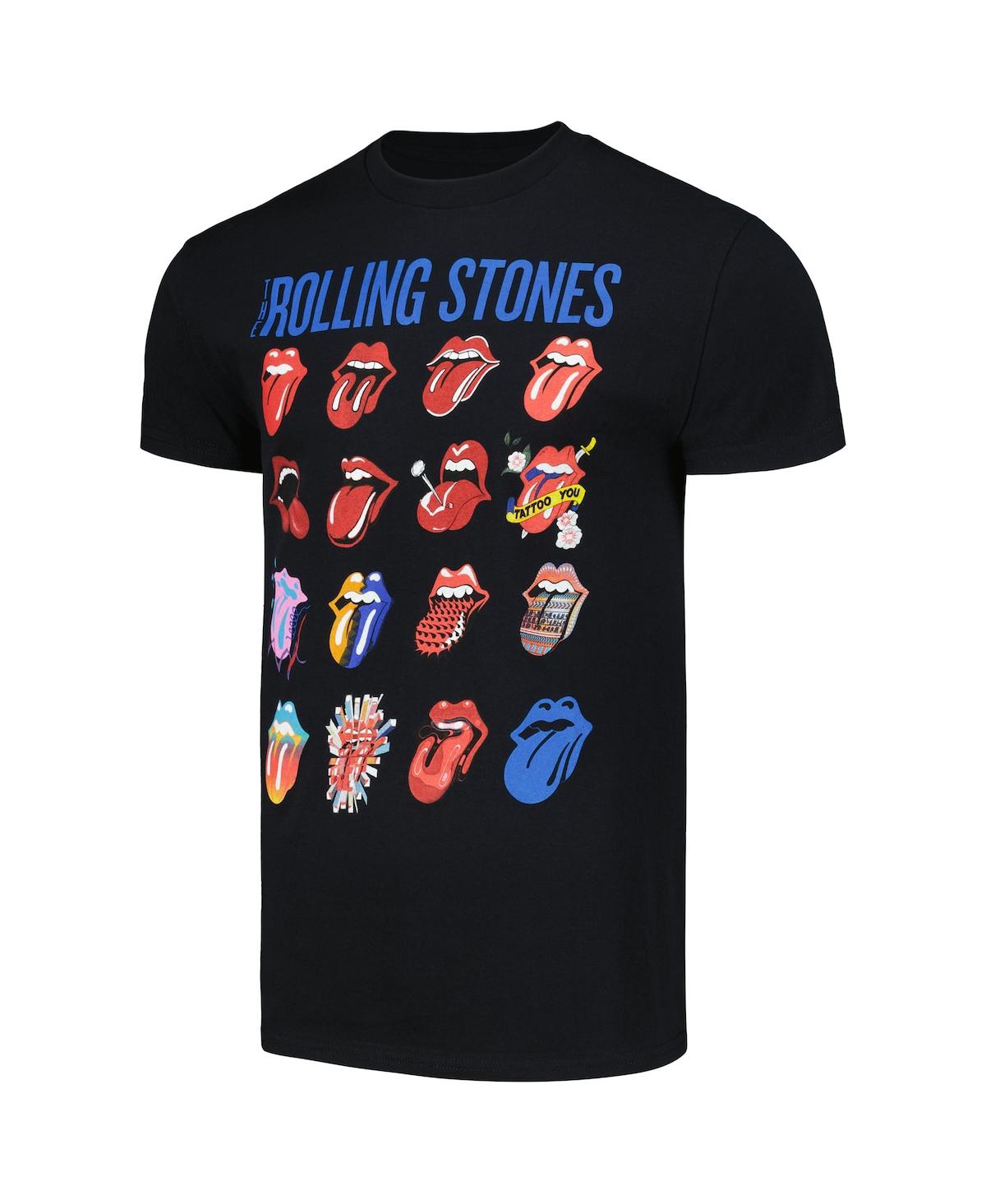 Shop Bravado Men's And Women's Black Rolling Stones Evolution And Lonesome Blue T-shirt