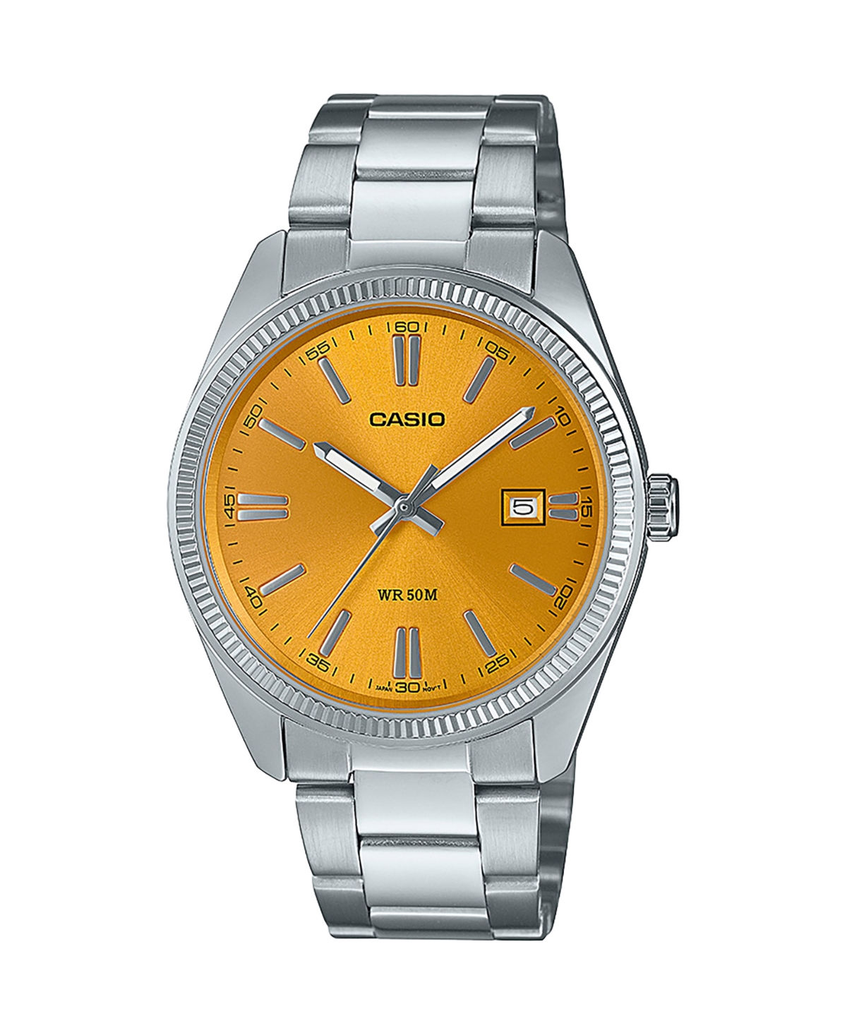 G-shock Casio Men's Analog Silver-tone Stainless Steel Watch, 38.5mm, Mtp1302d-9avt In Metallic