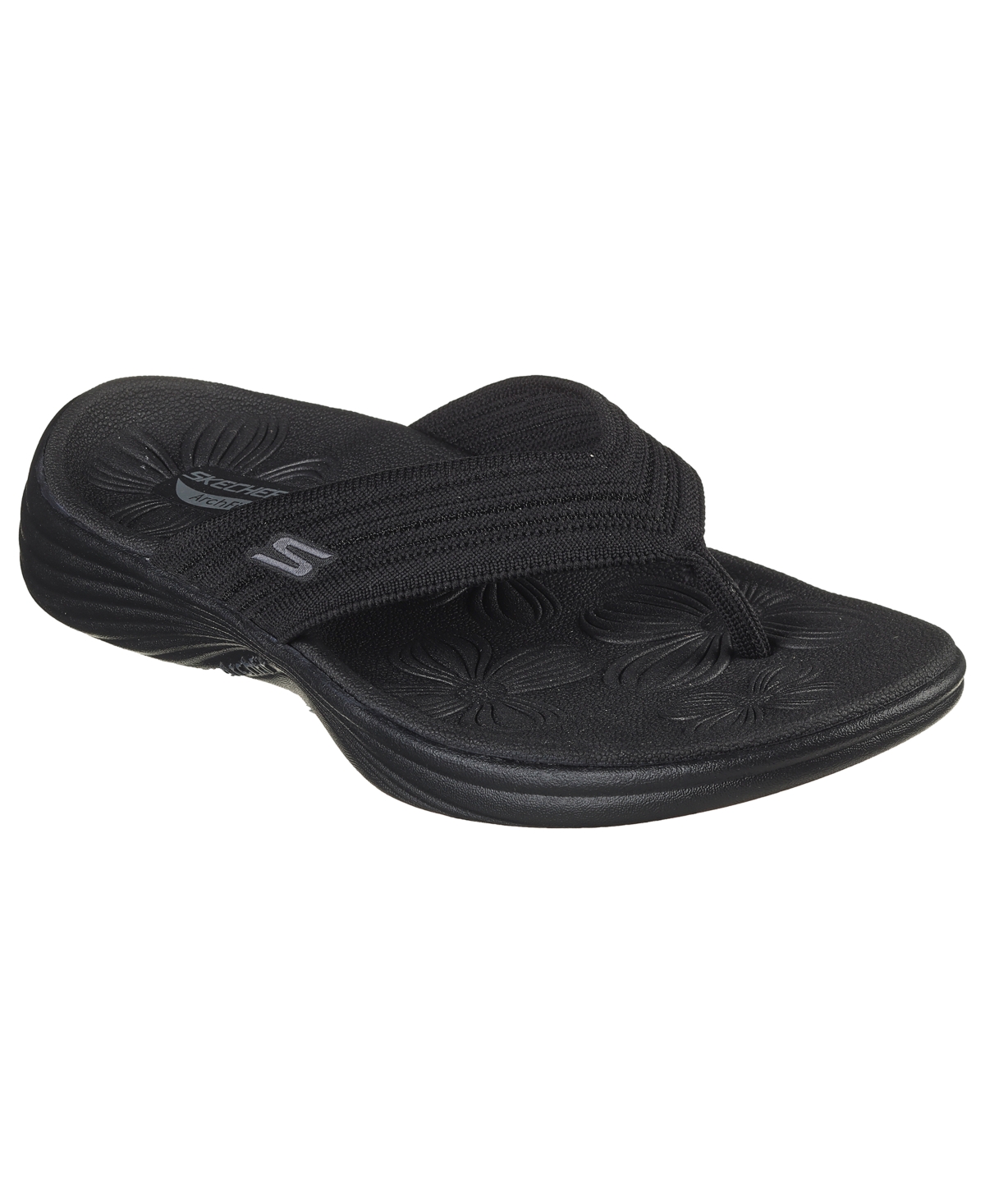 Women's Go Walk Arch Fit Radiance - Lure Thong Sandals from Finish Line - Black