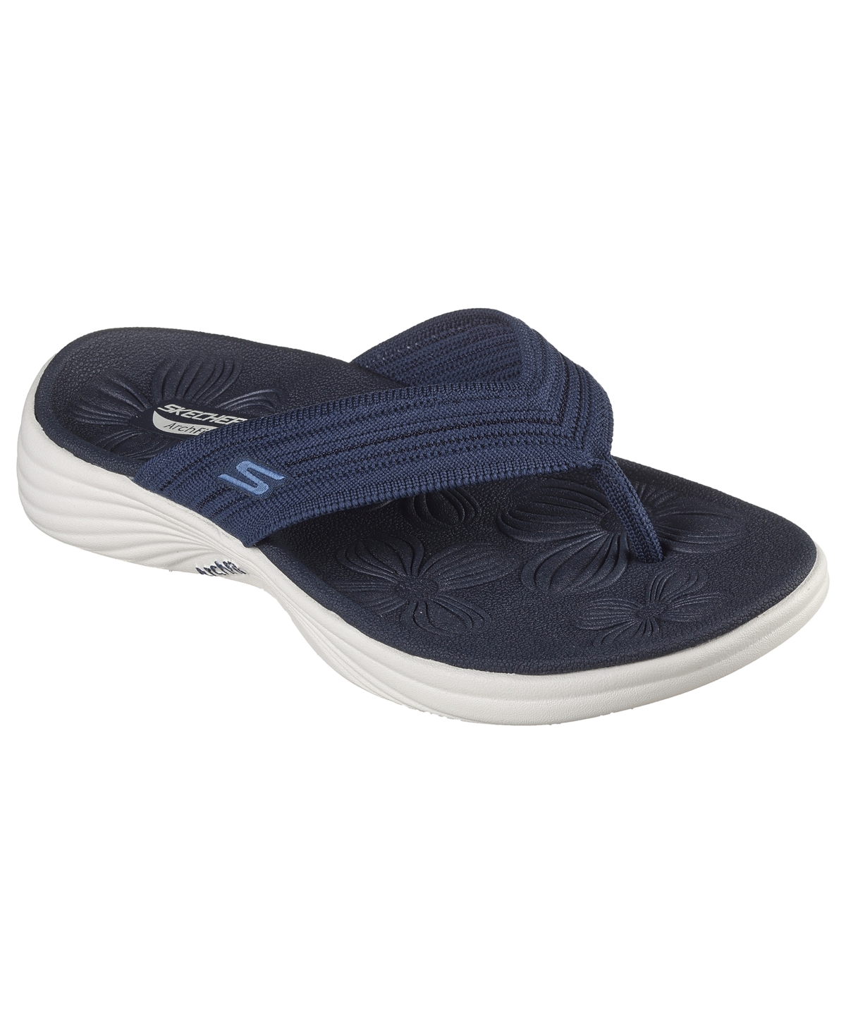 Women's Go Walk Arch Fit Radiance - Lure Thong Sandals from Finish Line - Navy