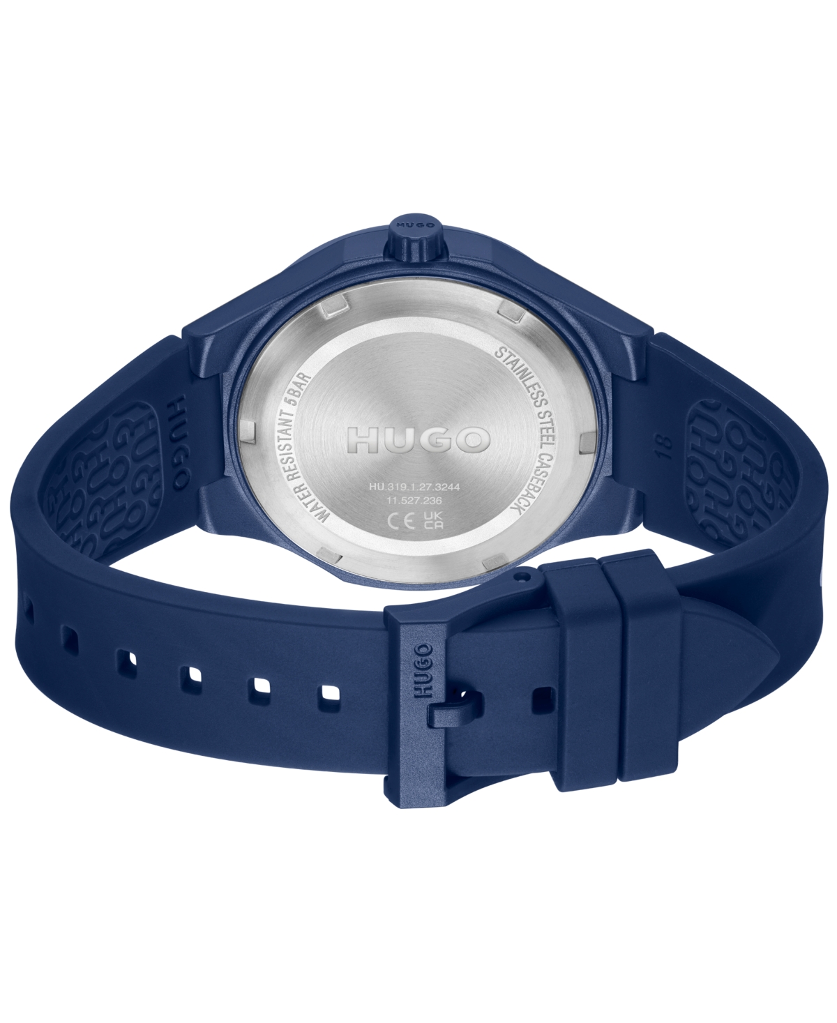 Hugo Boss Men's Lit for Him QuartzWatch 42mm - Blue Silicone