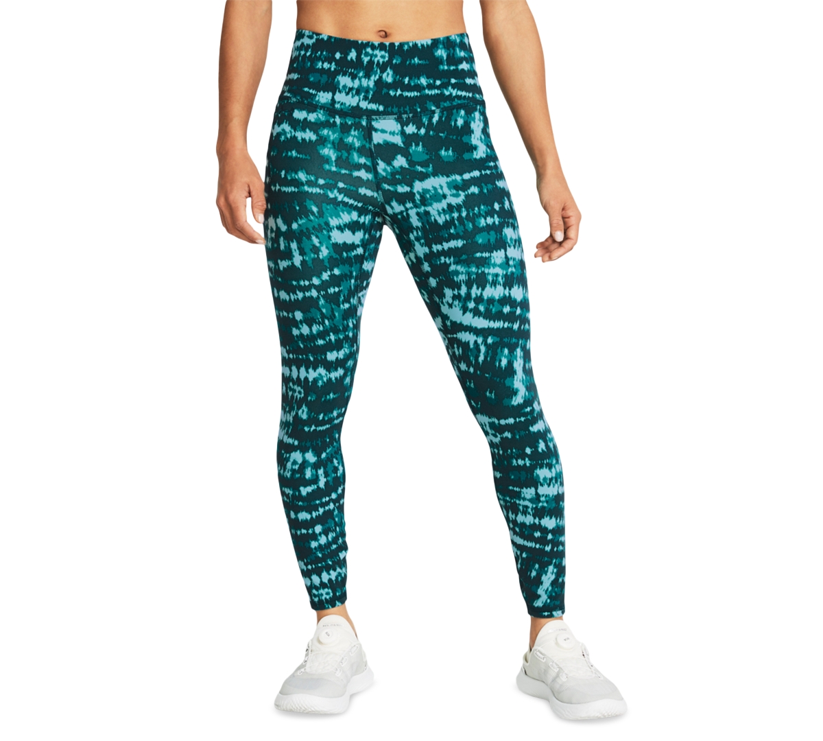 Shop Under Armour Women's Printed Motion Ankle Leggings In Timberwolf Taupe,black,black