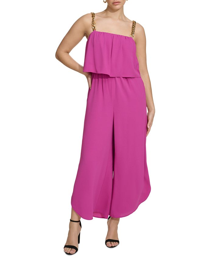 Macy's pink jumpsuit store