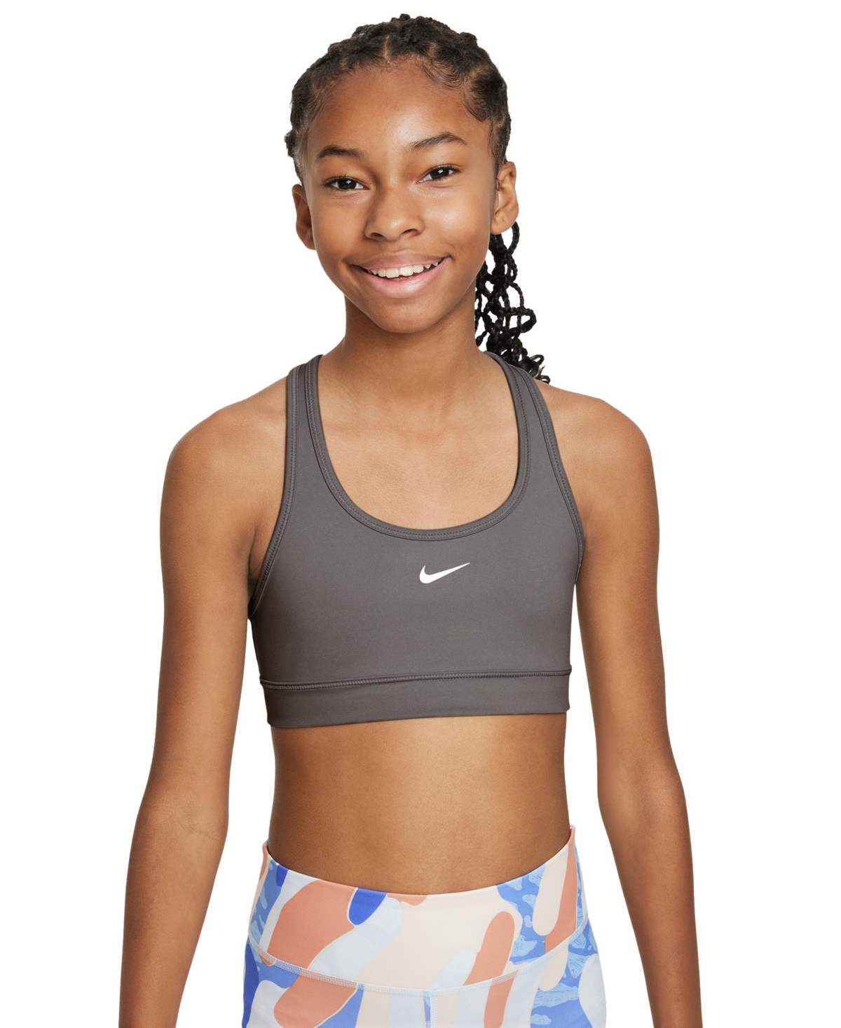 Nike Big Girls Swoosh Sports Bra -whi