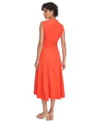 Calvin Klein Women's Button-Front A-Line Dress