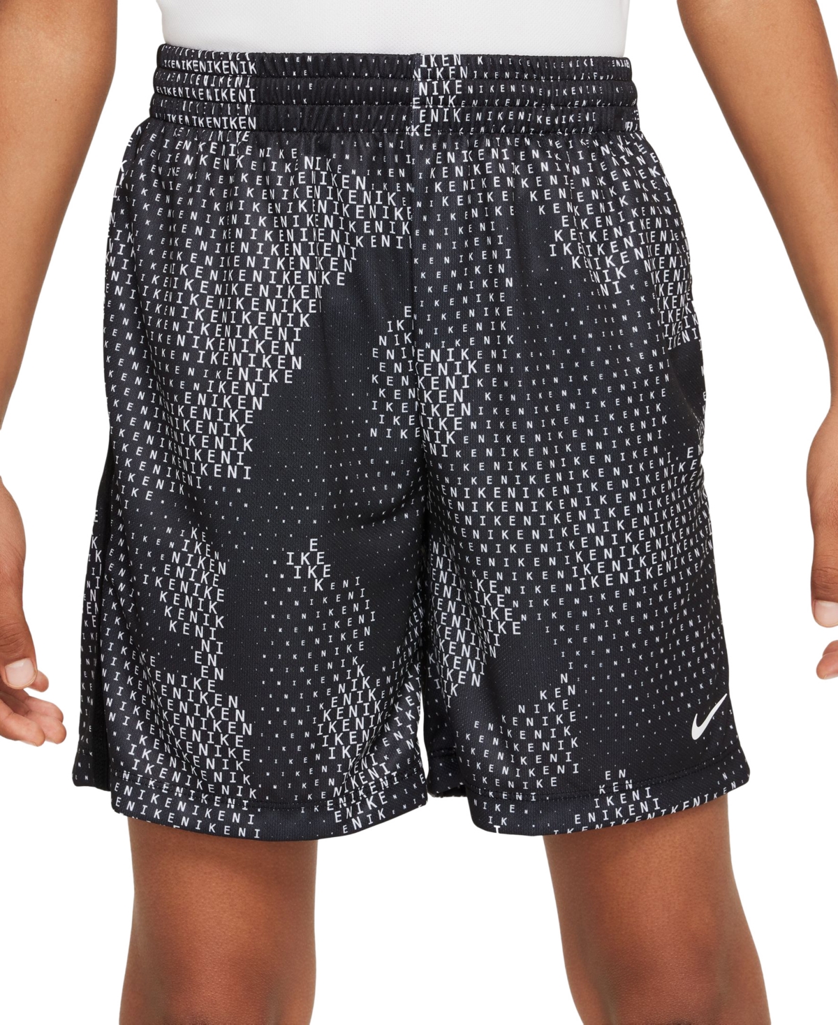 Nike Kids' Big Boys Multi Dri-fit Shorts In Black,white