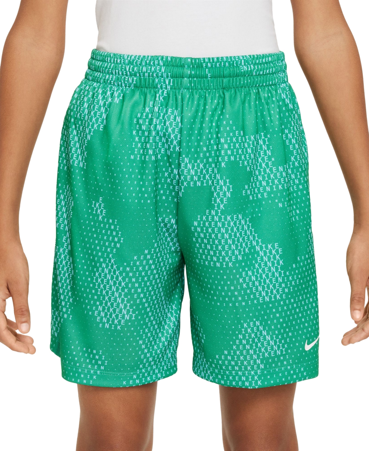 Nike Kids' Big Boys Multi Dri-fit Shorts In Stagrn,whi