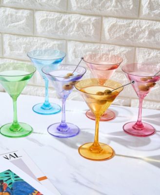 Crystal Luxury Martini Glasses, Set of 6