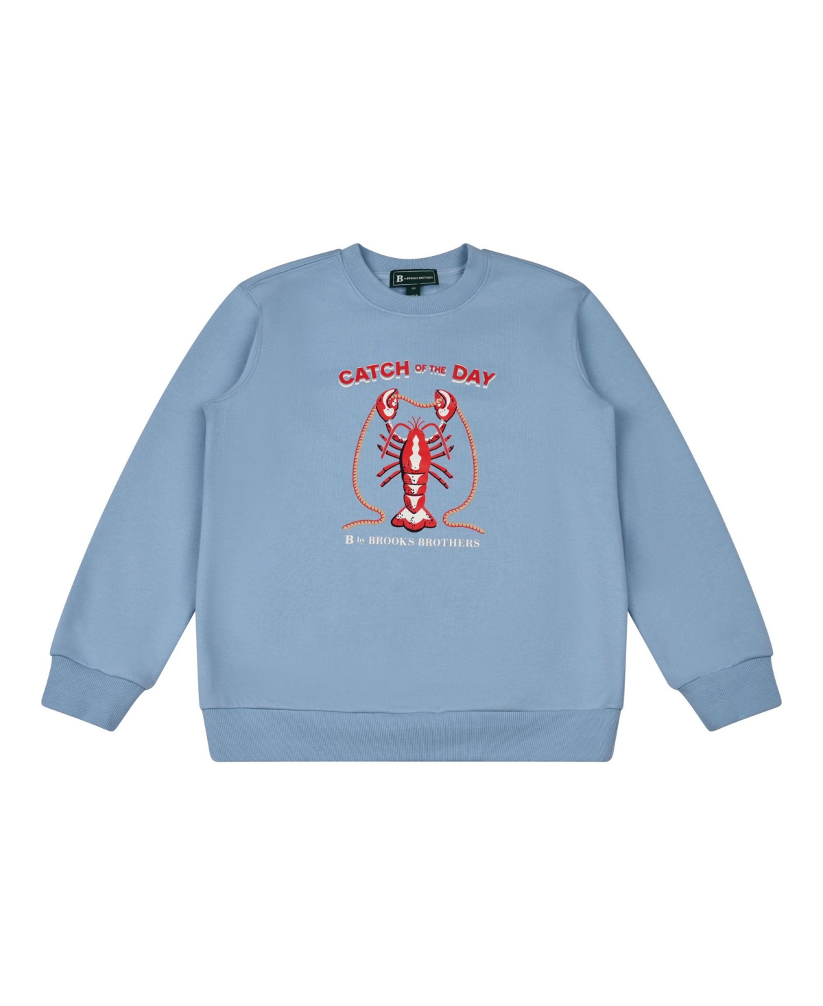 Brooks Brothers Kids' Big Boys Lobster Art Fleece Sweatshirt In Light Blue