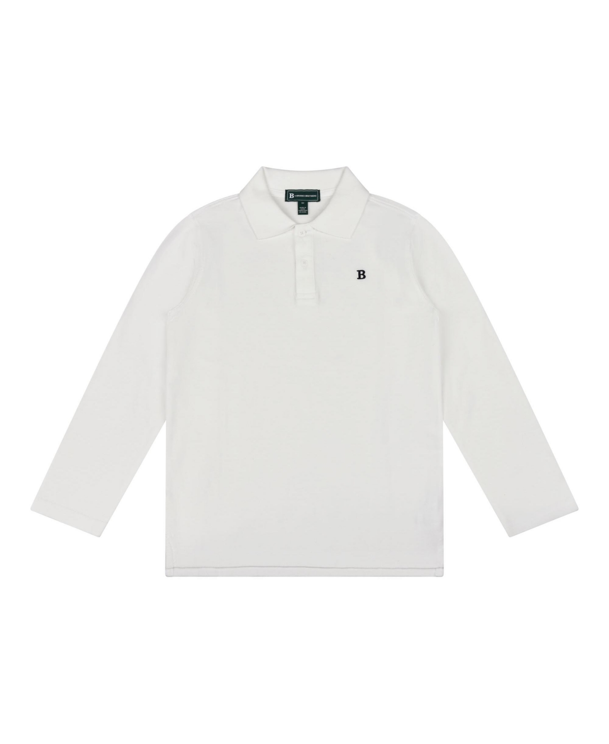 Shop Brooks Brothers B By  Big Boys Long Sleeve Pique Polo Shirt In White