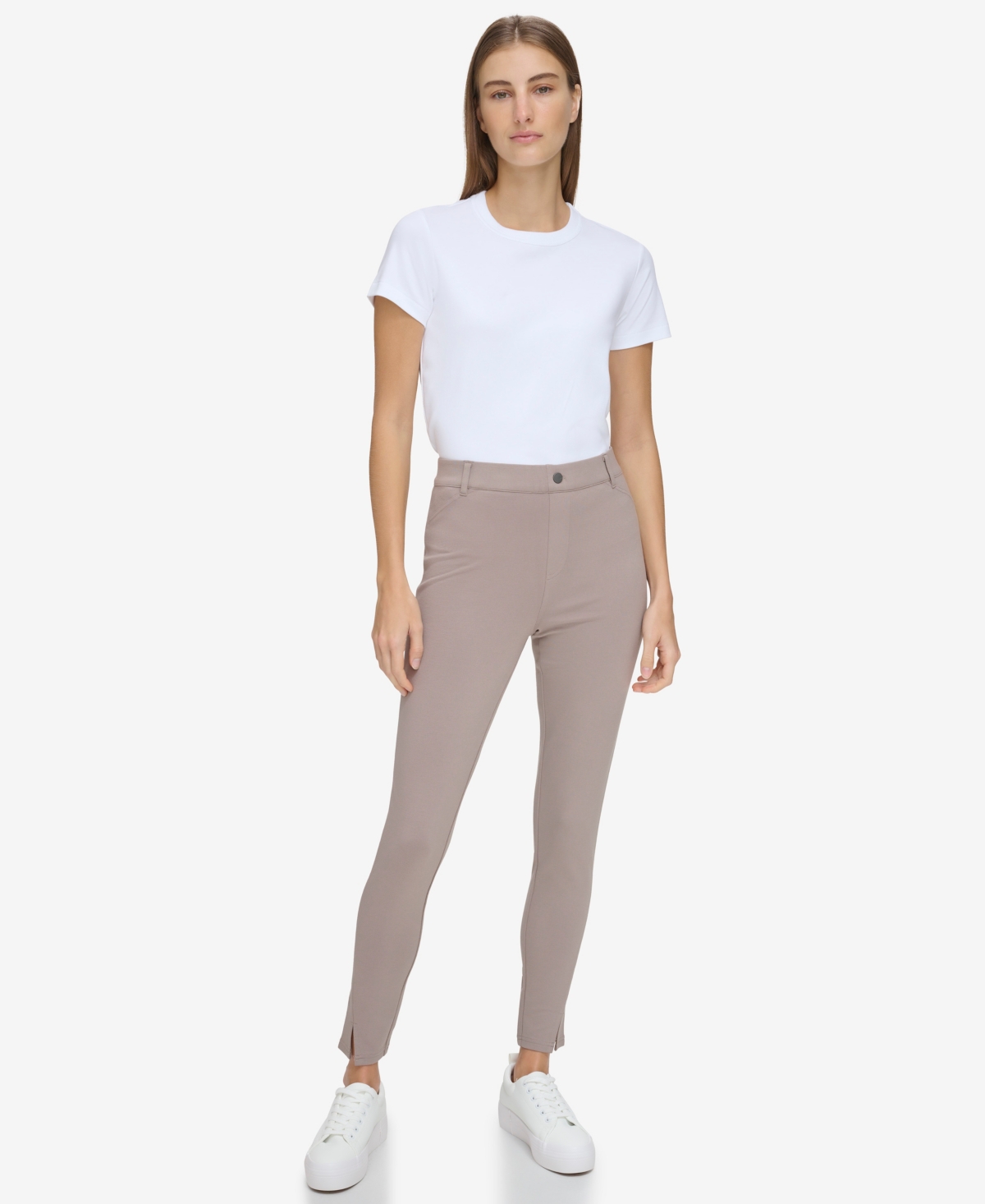 Andrew Marc Sport Women's Pull On Ponte Pants with Twisted Seams