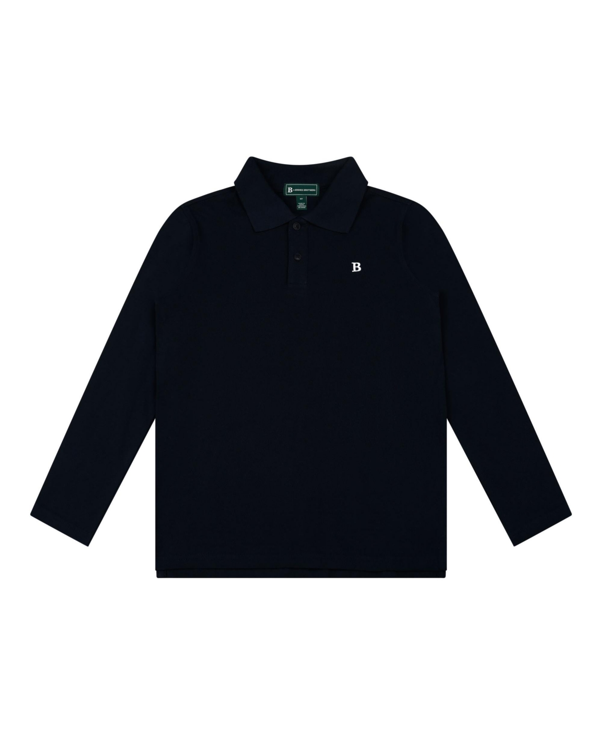 Brooks Brothers Kids' Big Boys Long Sleeve Pique Polo Shirt In Navy