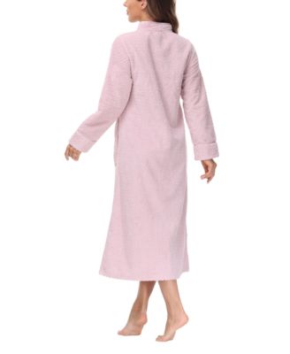 Women's Front Zipper Plush Robe