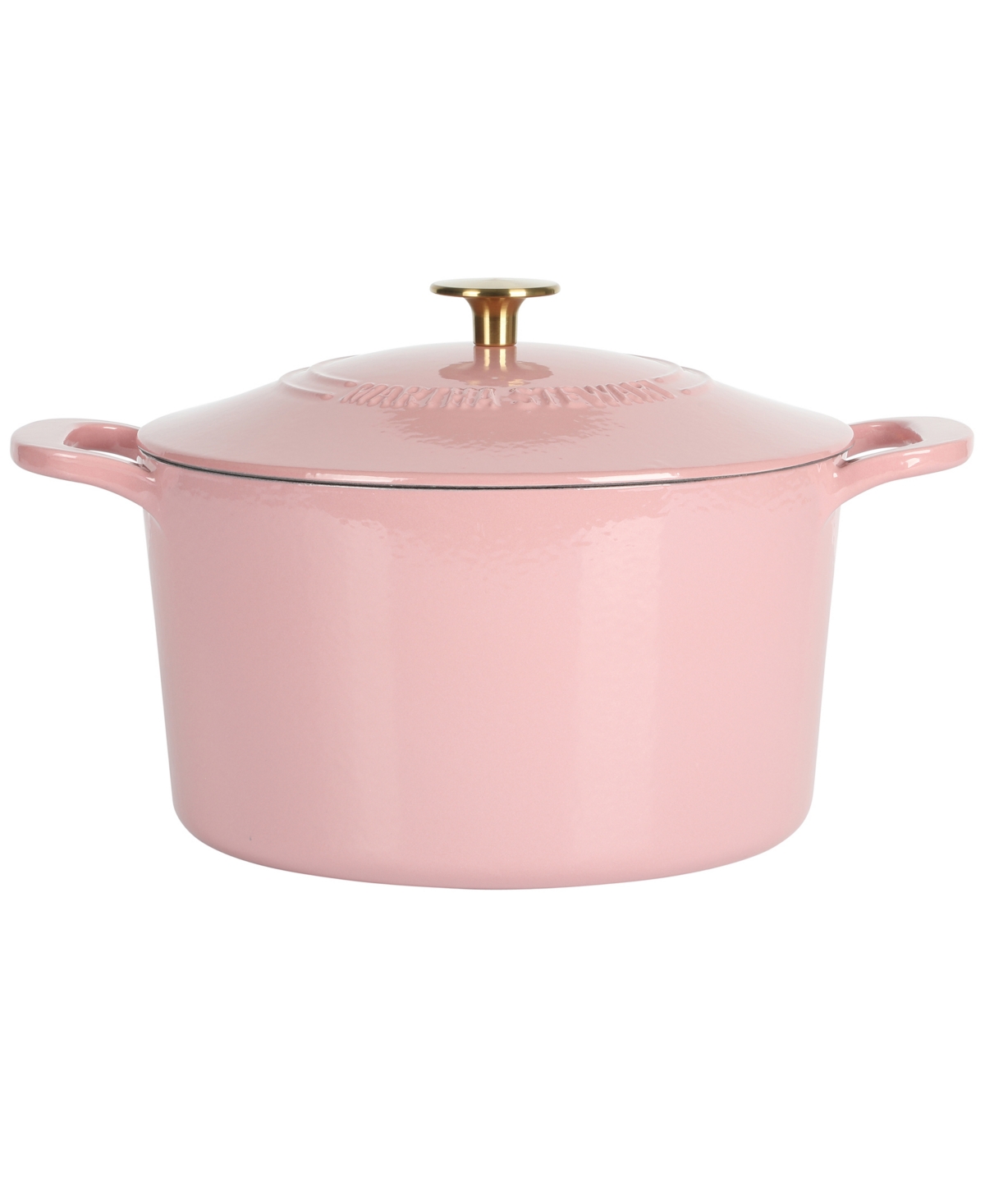 Martha Stewart Collection Gatwick Enamel Cast Iron 7 Quart Dutch Oven In Pink