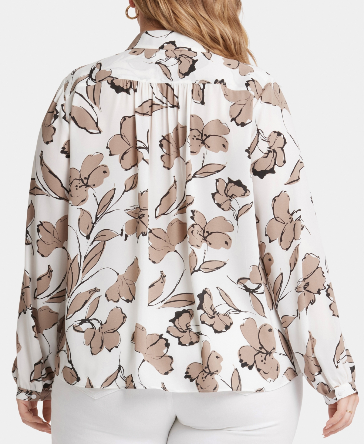 Nydj Modern Floral Blouse In Aphrodite
