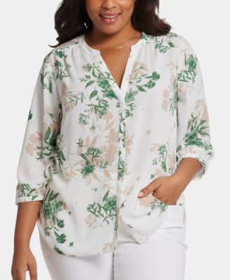 Plus Size Pintuck Blouse