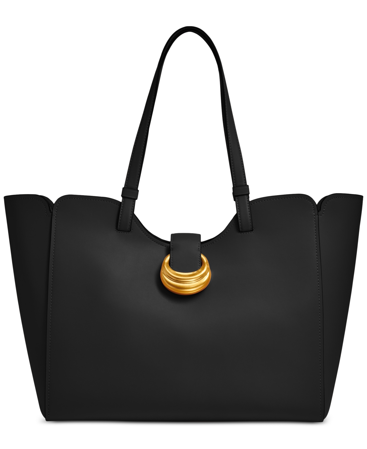 Valley Stream Large Buckle Tote - Black/gold