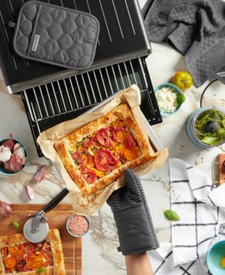 Quilted Cotton Terry Cloth Kitchen Towel, Oven Mitt, Potholder 4-Pack Set