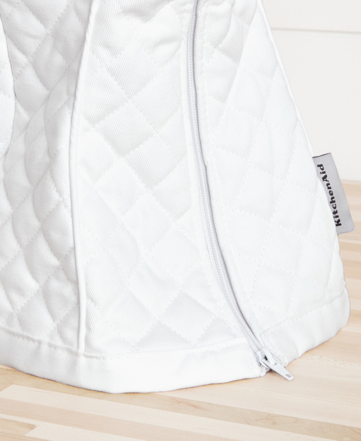 KitchenAid Fitted Tilt-Head Solid Stand Mixer Cover with Storage Pocket, Quilted, 14.37