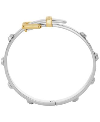 Two-Tone Colby Buckle Bangle Bracelet