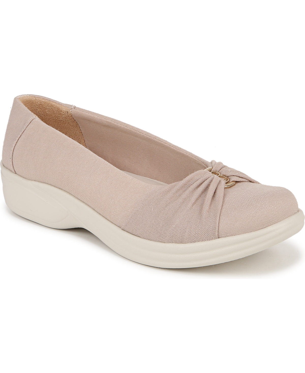 Shop Bzees Paige Washable Slip Ons In Beige Fabric