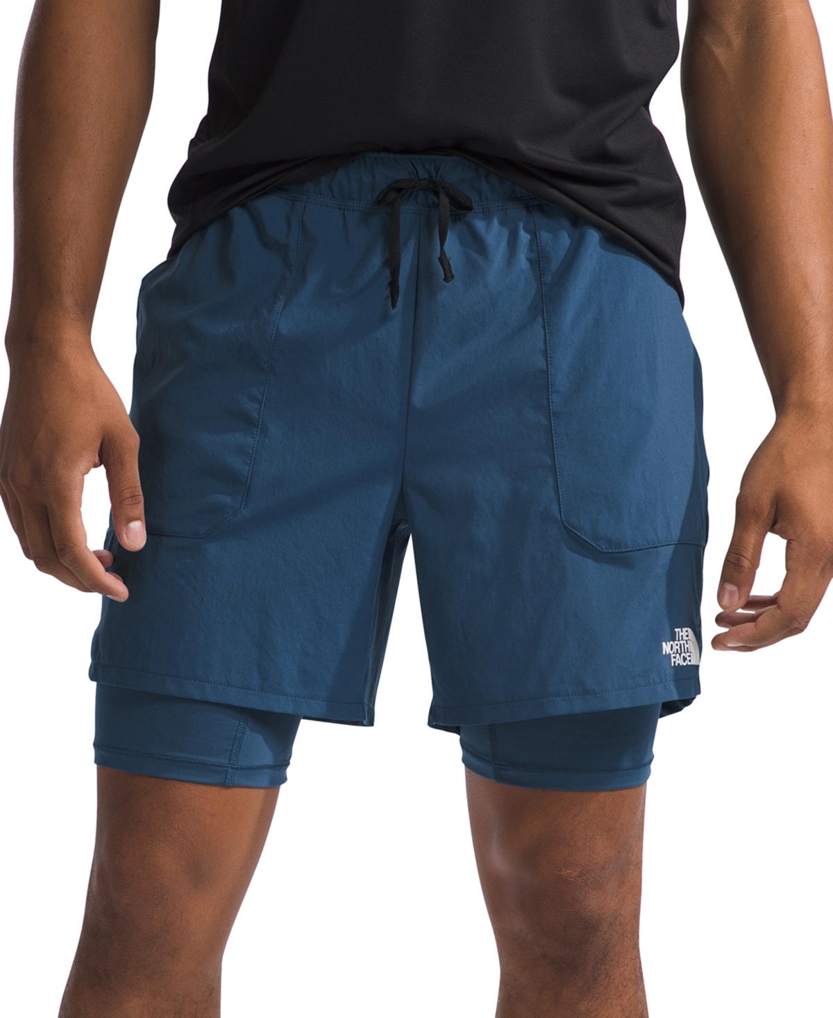 The North Face Men's Sunriser Flashdry Layered 6" Shorts In Shady Blue