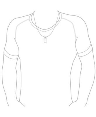 Medium Plain Simple Basic Cool Identification Military Army Dog Tag Pendant Necklace Sterling Silver