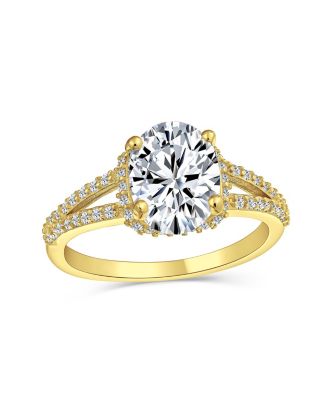 Bling Jewelry Classic 3CT CZ Brilliant Cut Solitaire Oval Engagement ...