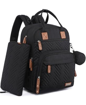iniuniu Diaper Bag Backpack, Unisex Baby Bags for Boys Girls, Waterproof Travel - Black