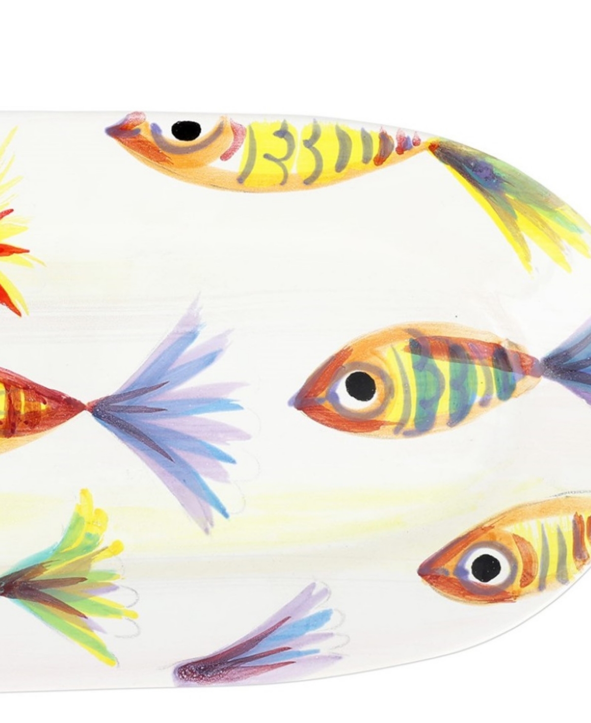 Vietri Pesci Colorati Small Oval Platter In Multi