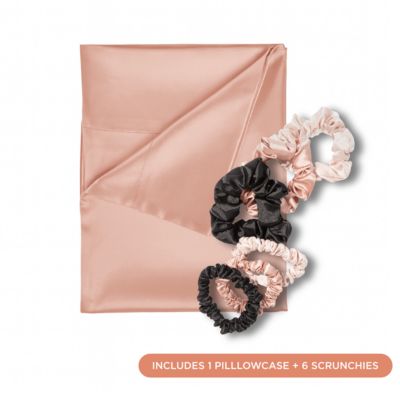 Satin Pillowcase & Scrunchies 7 Piece Set