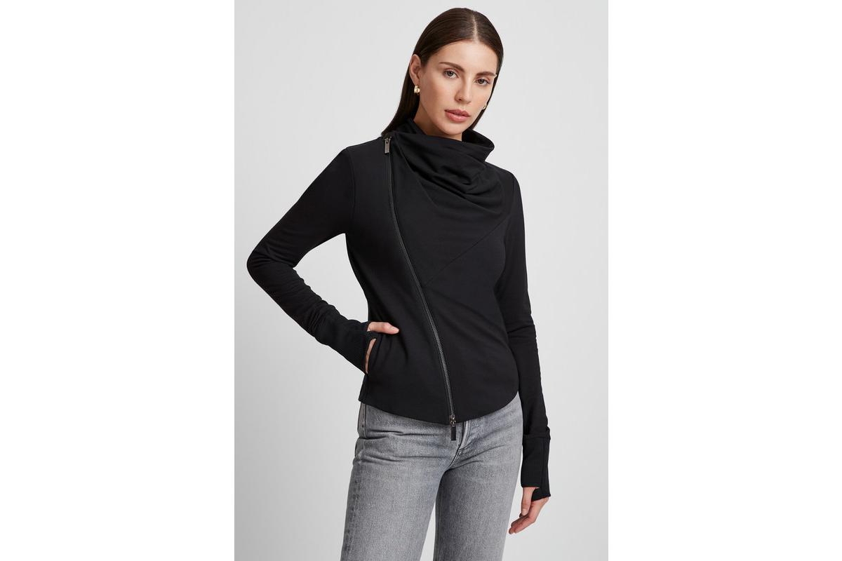 Women's Linwood Sweatshirt Jacket - Black