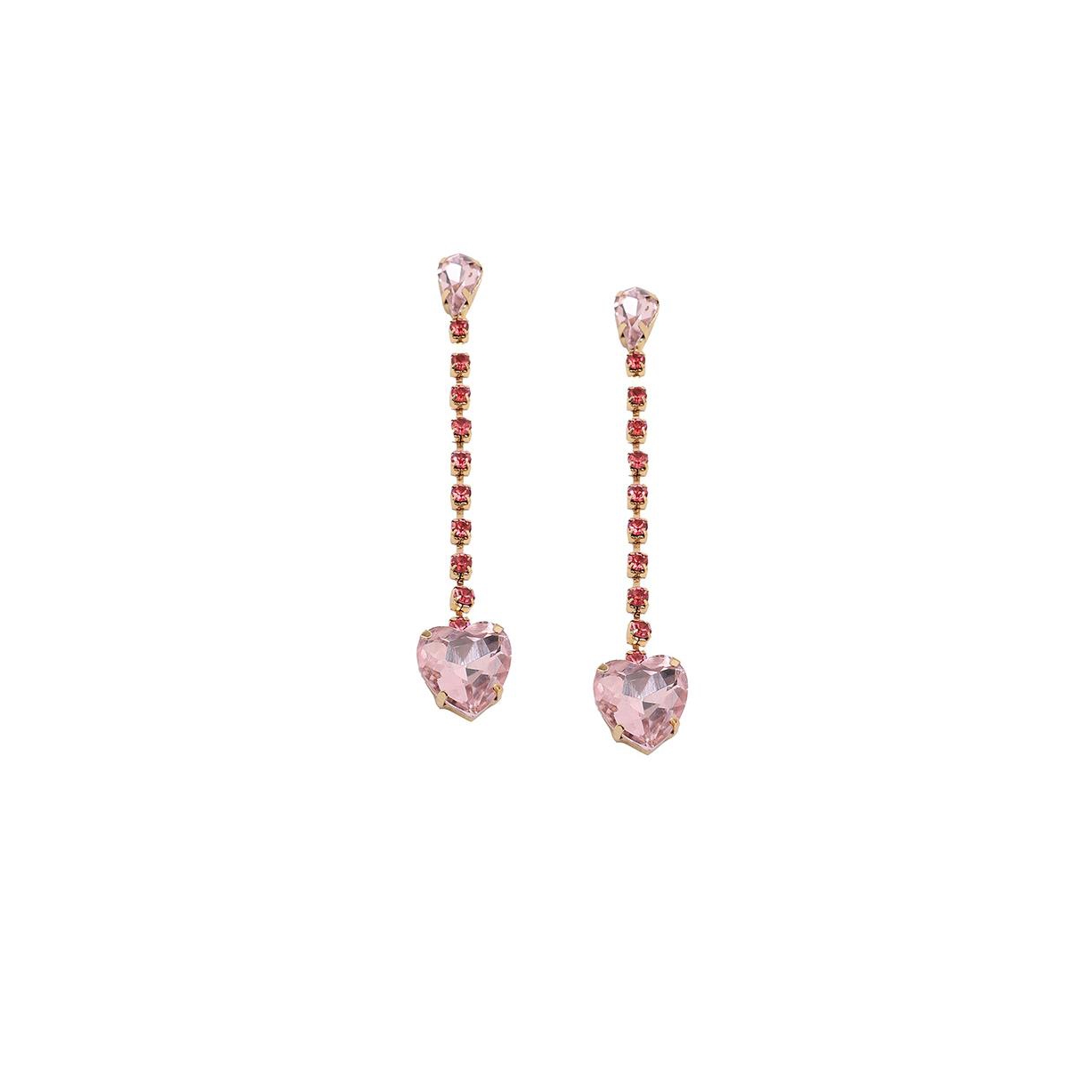 Women's Sleek Drop Earrings - Pink