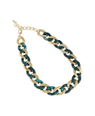 Women's  Tortoise Shell Chainlink Necklace