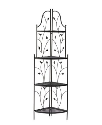 52" H 4-Tiered Metal Corner Shelf Plant Stand or Storage Rack
