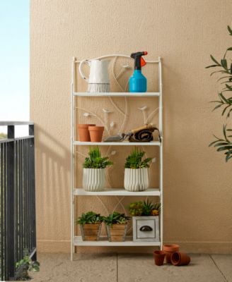 52" H 4-Tiered Rectangular Metal Shelf Plant Stand or Storage Rack