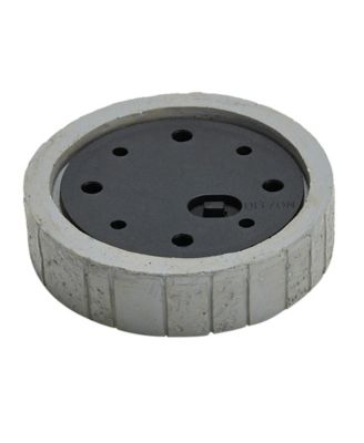 5.25" H Set of 4 Resin Solar Powered Disk Light or Outdoor Pathway Light or Ground Light