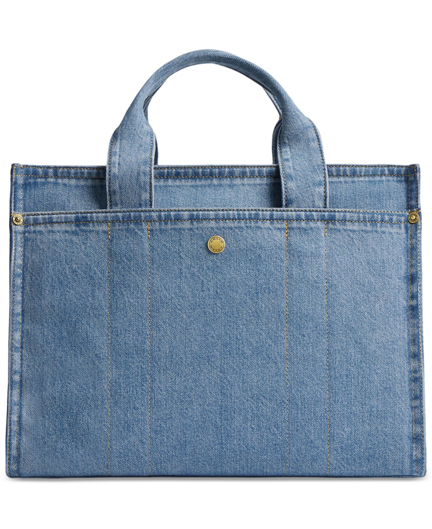 Женская сумка COACH Cargo Medium Denim, цвет: Латунный / Индиго — фото 2