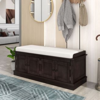 Streamdale Furniture Multi-Functional Storage Bench with Shelves and ...