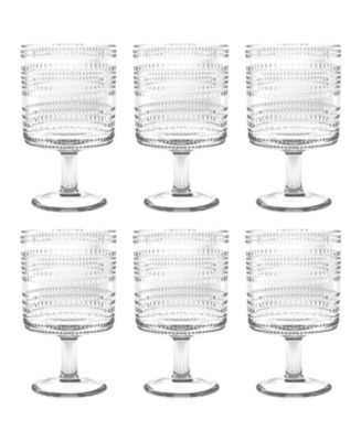 Abode Homewares Beaded Stacking Goblets 14.8 oz, Set of 6 - Macy's