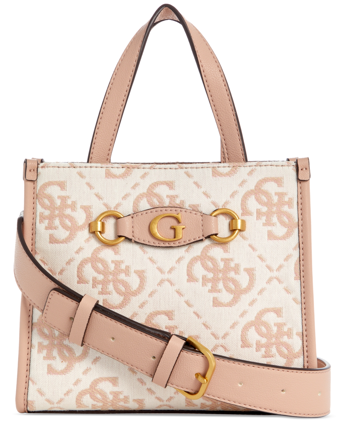 Guess Izzy Double Compartment Mini Tote In Ds Ros Lg