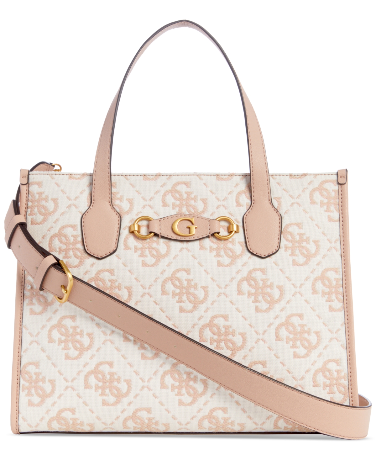 Guess Izzy Medium Double Compartment Tote In Ds Ros Lg