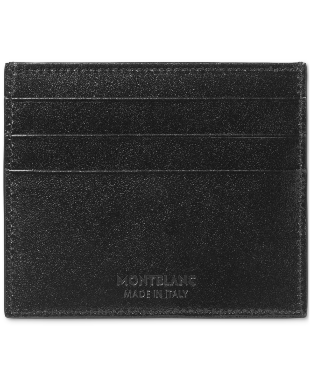 Montblanc Meisterstuck 6cc Leather Card Holder In Black