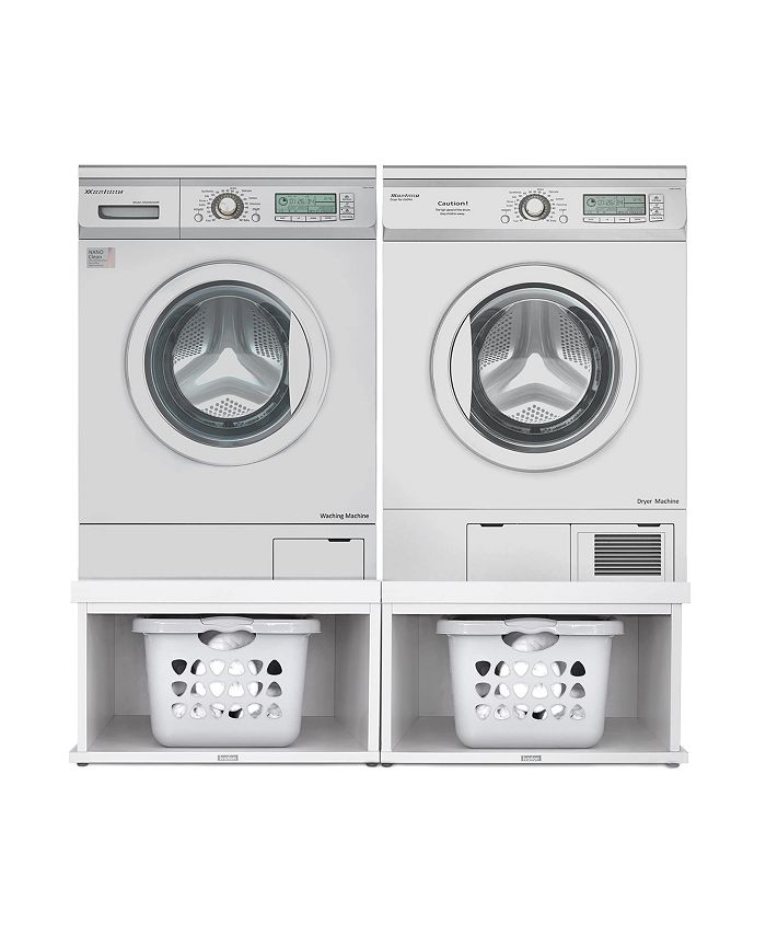Ivation Wooden Laundry Pedestal for Washer Dryer Universal Fit