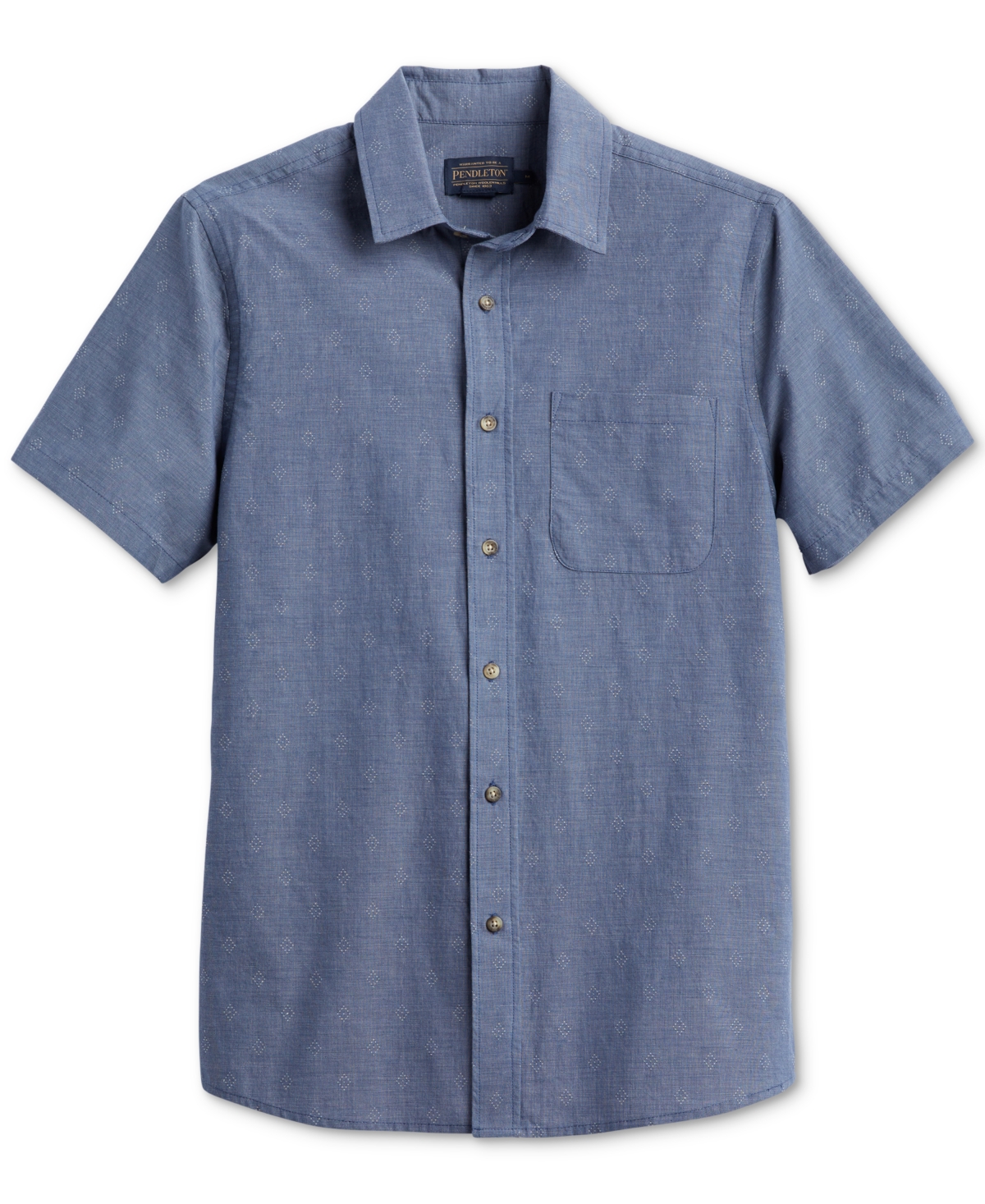 Men's Colfax Chambray Short Sleeve Button-Front Shirt - Dark Indigo