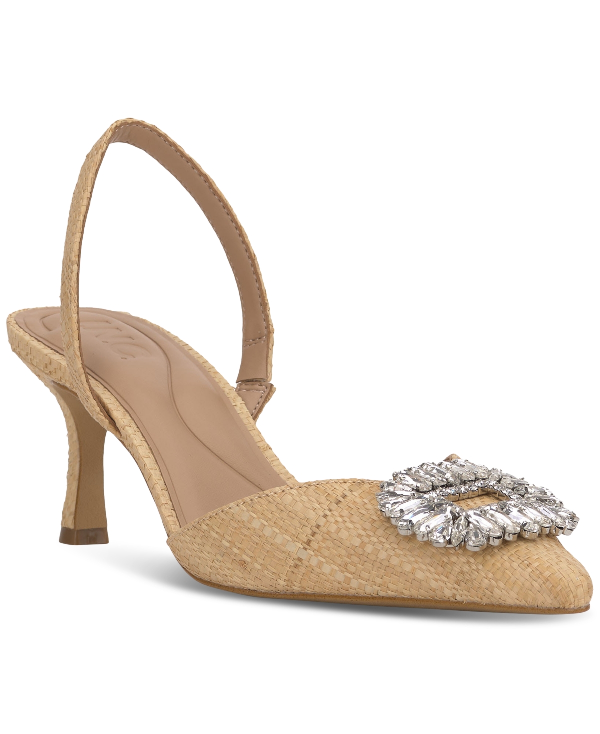 Inc International Concepts Women's Gevira Pointed-toe Slingback Pumps, Created For Macy's In Natural Raffia